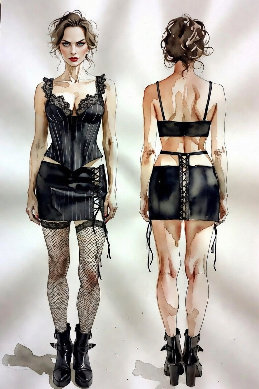 AI Generated Illustration Of Outfit Concept